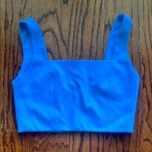 Alice & Olivia Blue Sleeveless Crop Top